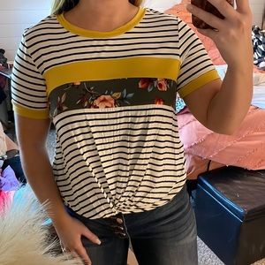 Striped boutique tee